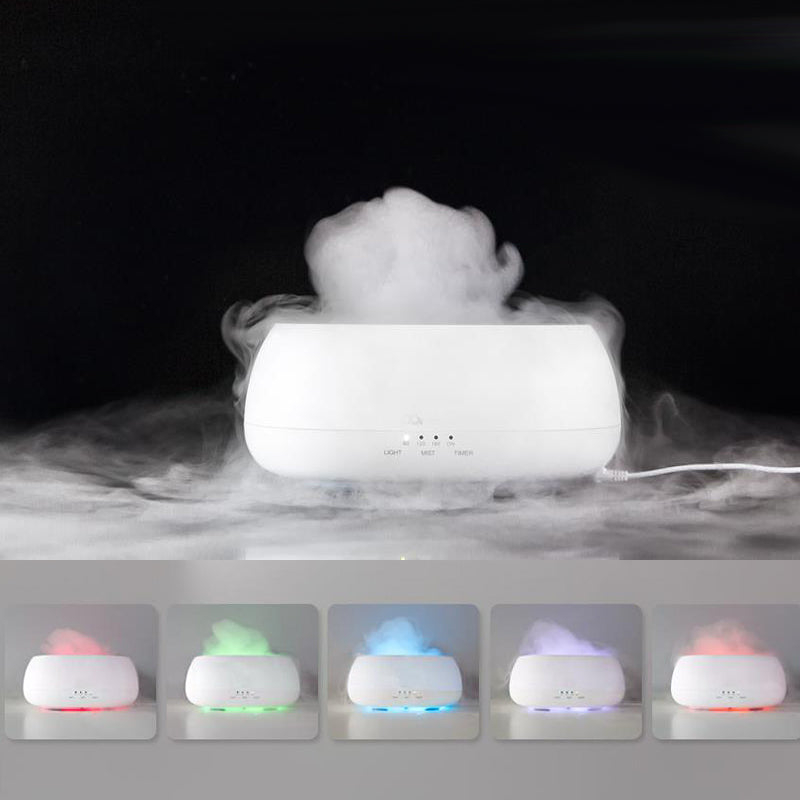 HOMEFISH 500ml Aroma Diffuser Ultrasonic Air Humidifier Essential Oil Fragrance Diffuser with Colorful Light for Home
