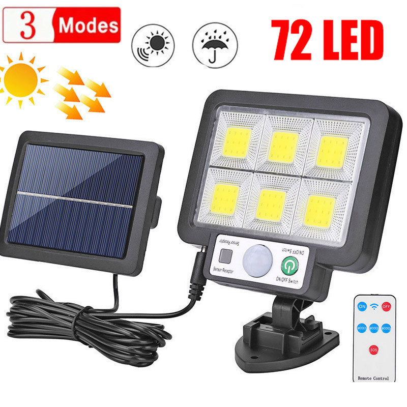 LED Solar Split Wall Lamp Motion Sensor 3 Mode Waterproof Outdoor Garden Garage Security Wall Light