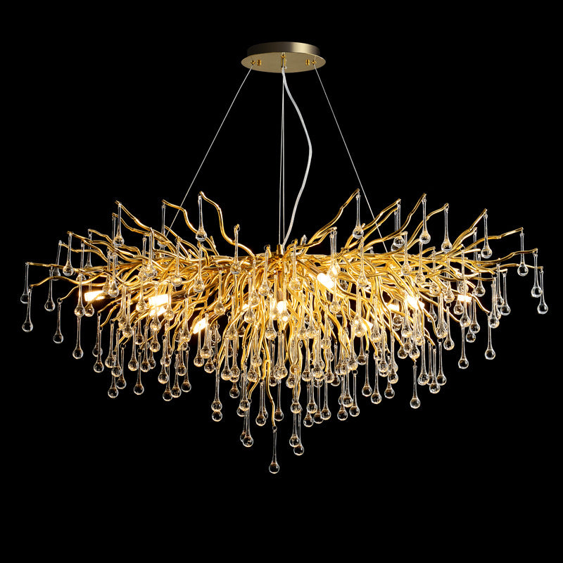 Postmodern Luxury Crystal Chandelier – Water Drop Atmosphere Lamp