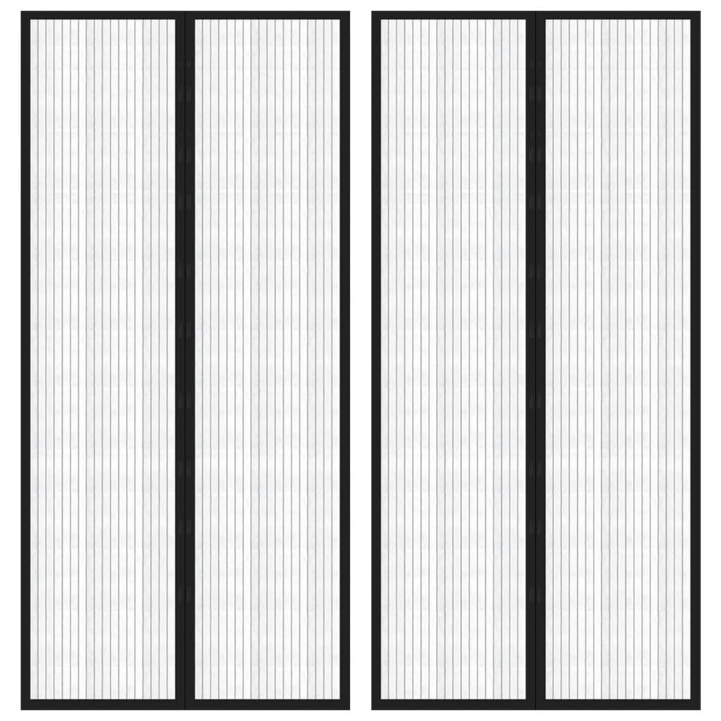Magnetic Fly Screen Door Curtains 2 PCS Hands Free Mesh Door Screen Insect Protection