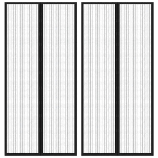 Magnetic Fly Screen Door Curtains 2 PCS Hands Free Mesh Door Screen Insect Protection