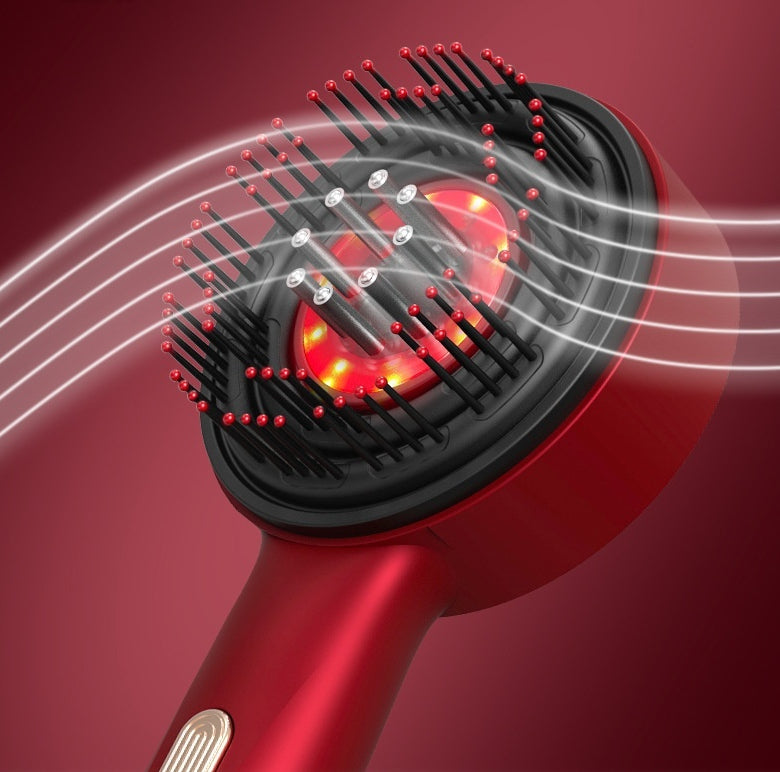 Electric Massage Comb Red Light Scalp Care Anti Slip Hair Care Multi Functional Scalp Massager for Home Use