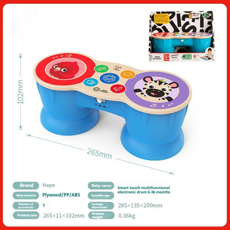 Smart Touch Electronic Drum Baby Music Drum Educational Interactive Kids Drum Toy with Sound Effects