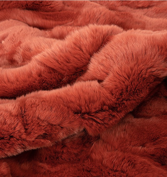 Modern Luxury Rust Red Crystal Cushion Cover Decorative Sofa Pillow for Living Room Home Decor