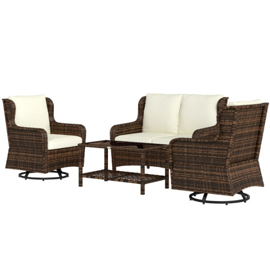Multi-Piece Patio Furniture Set Outdoor Garden Sofa & Table Set Weather Resistant Backyard Seating