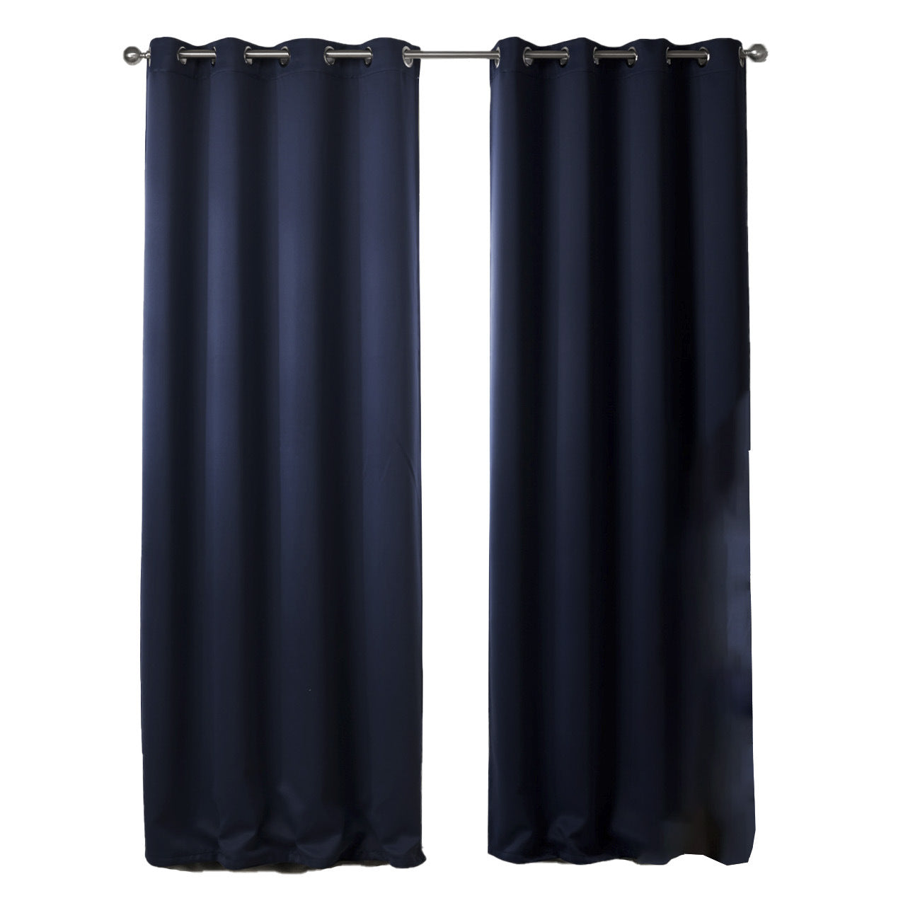 Dark Blue Bedroom Blackout Fabric Printed Curtains Modern Window Drapes for Privacy