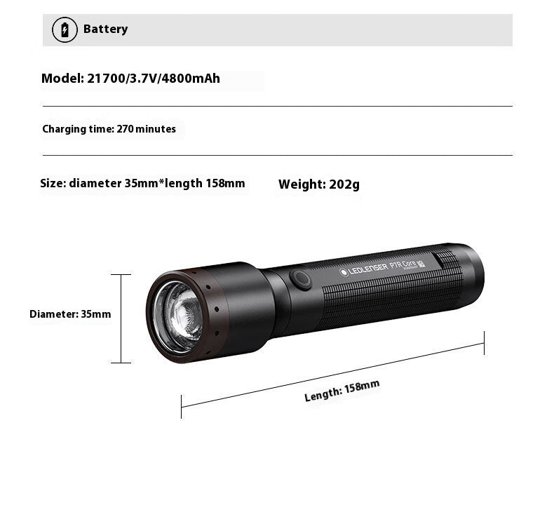 Super Bright Household Outdoor Power Torch High Intensity LED Flashlight for Home and Emergency Use
