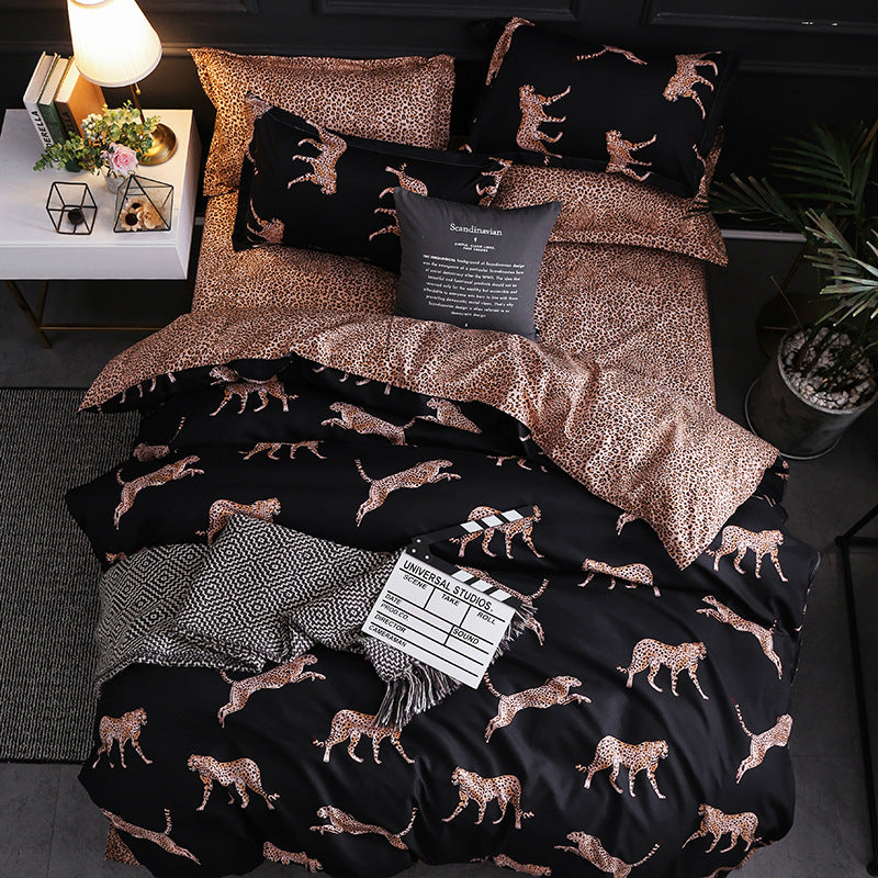 3-Piece Bedding Set Duvet Cover Quilt with 2 Pillowcases 50x70cm Soft Comfortable Bed Set