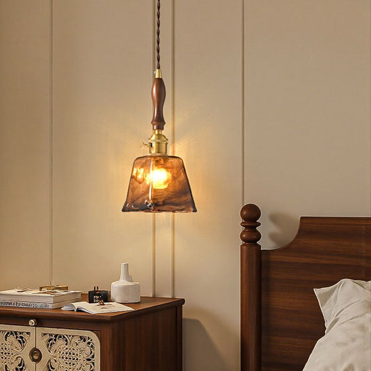 Amber Glass Pendant Light – Vintage-Style Chandelier