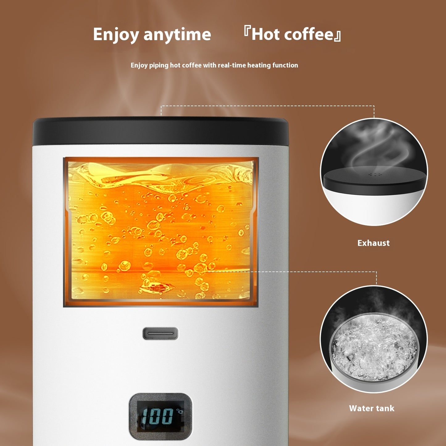 Portable Capsule Coffee Machine – Automatic Wireless Heating Espresso Maker for Travel