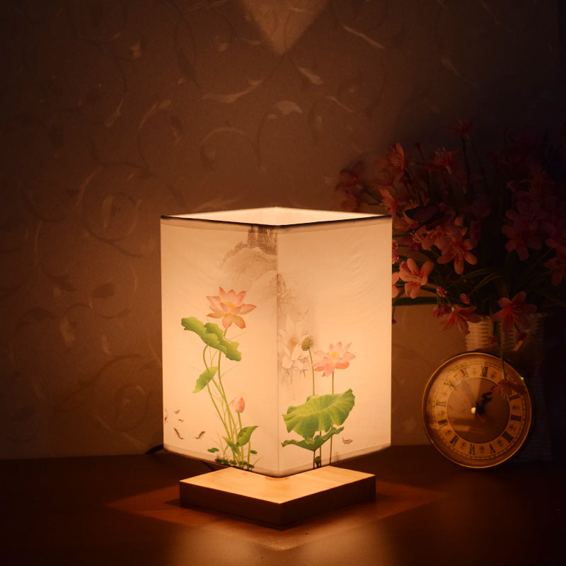 Chinese Retro Bedside Night Light | Warm Bedroom Lighting