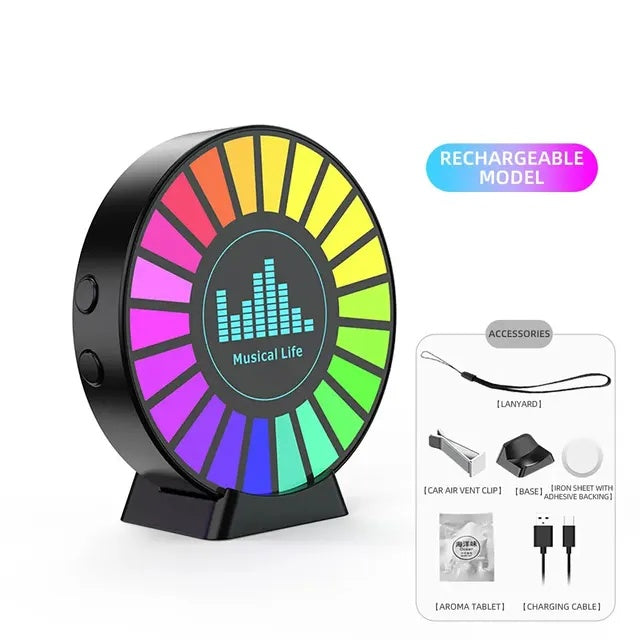 LED Music Sound Control Rhythm Light RGB Car Ambient Strip Adjustable Automotive Interior Light for Car and Party Decor