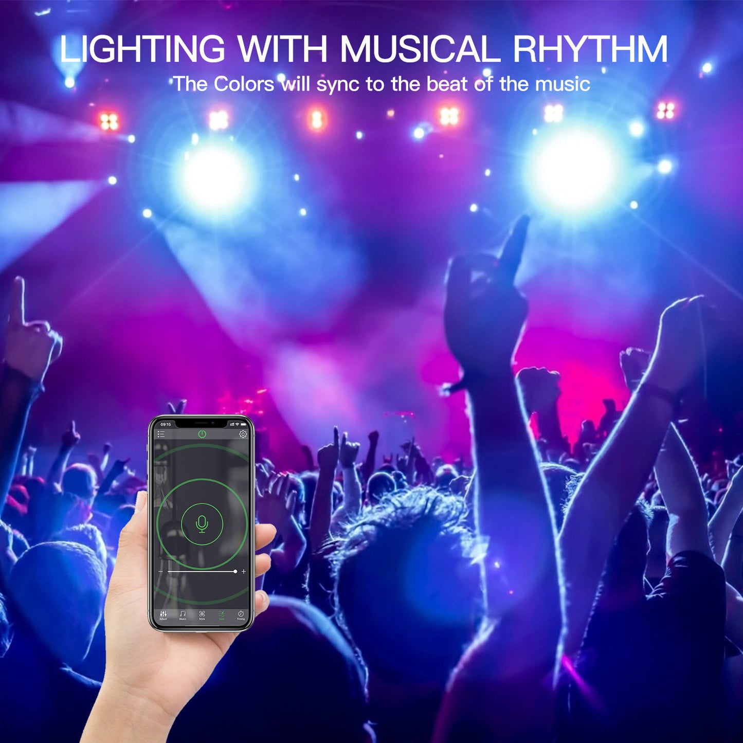 20W RGB Bluetooth Smart Flood Light Outdoor Dual Color Voice Control Timer LED Landscape Lighting