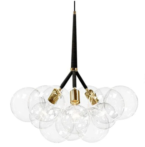 Nordic Modern Bubble Glass Pendant Light – Light Luxury Transparent Ball Chandelier
