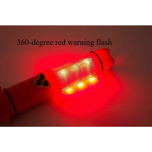 Multi-Functional Car Safety Hammer – Emergency Escape Tool with LED Flashlight (Red & Yellow)