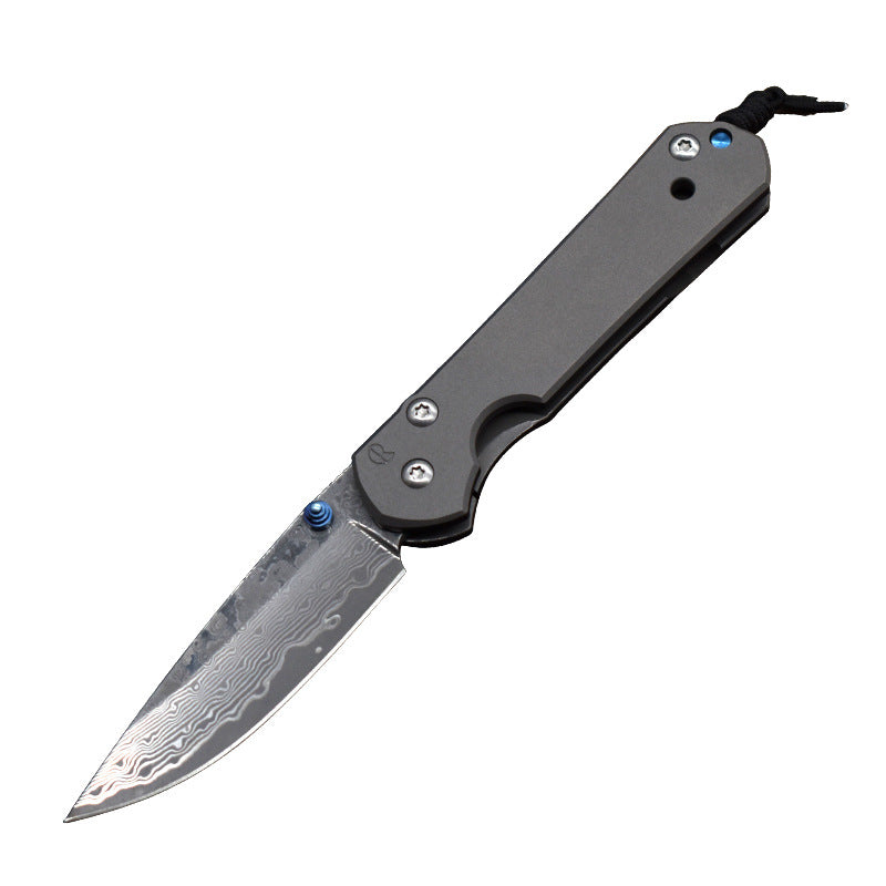 ashion Damascus Steel Folding Knife – Stylish Krriff Pocket Knife for Outdoor Use
