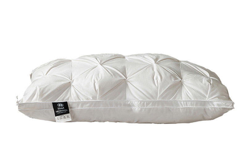 Feather Pillows Pair White Goose Down Neck Support Soft Sleeping Pillows Bedroom Bedding