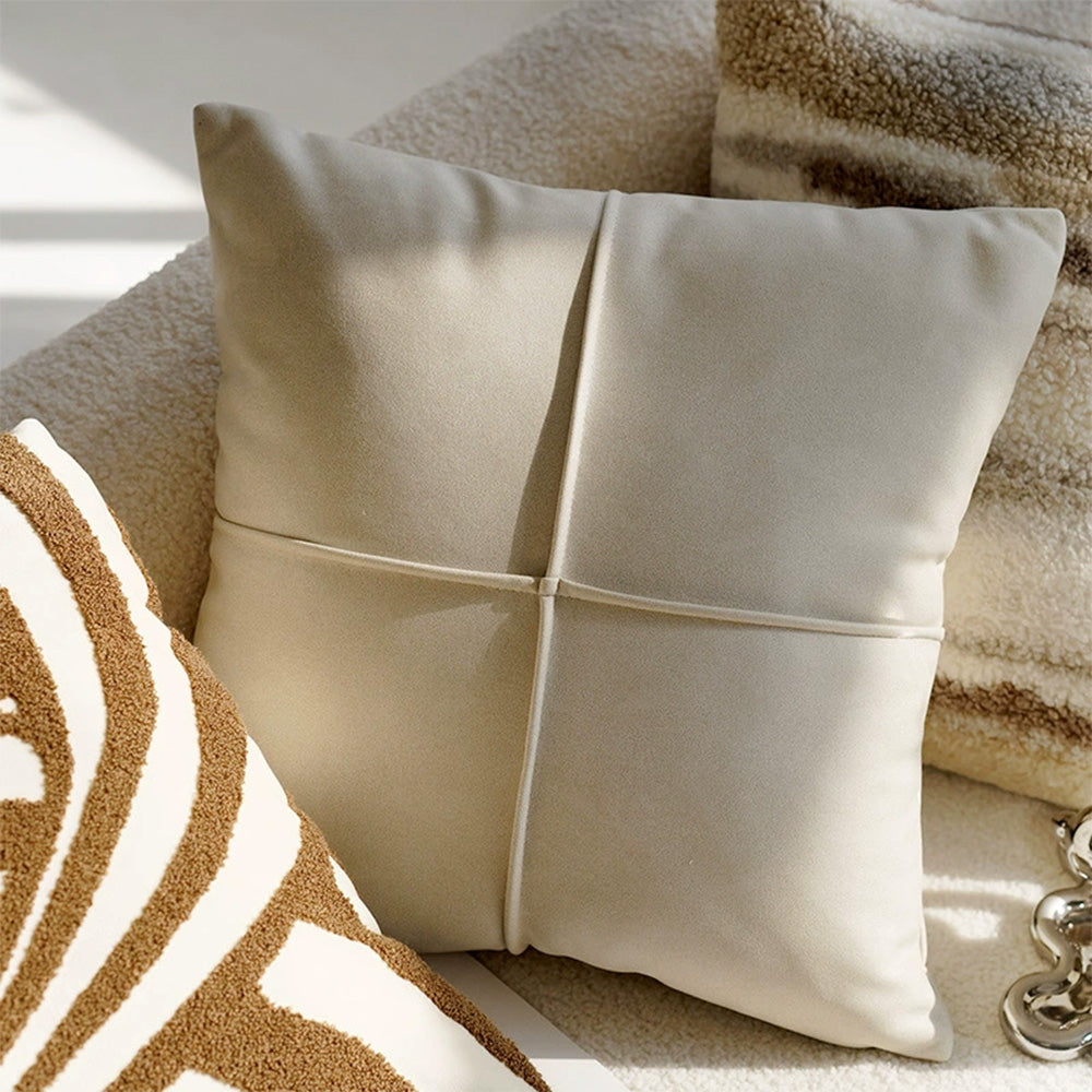 Linen Nordic Style Throw Pillow Covers with Tassel Caramel Color Geometric Retro Texture Cushion Case for Sofa Bedroom Living Room