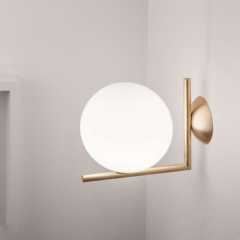 Glass Wall Lamp Bedroom Bedside Light Modern Corridor Wall Sconce Home Decor