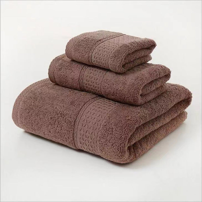 6-Piece Thick Absorbent Pure Cotton Towel Set Soft Bathroom Face Hand Bath Towels for Home Use