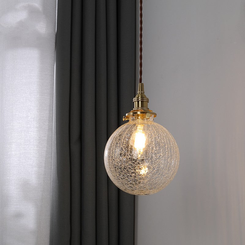 Japanese Retro Round Chandelier – Bedroom & Bedside Ceiling Light