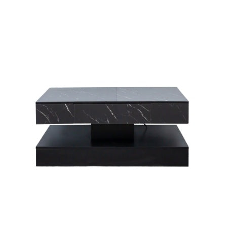 6.93 Inch LED Coffee Table Modern Living Room Furniture Large Coffee Table with LED Lights Contemporary Design