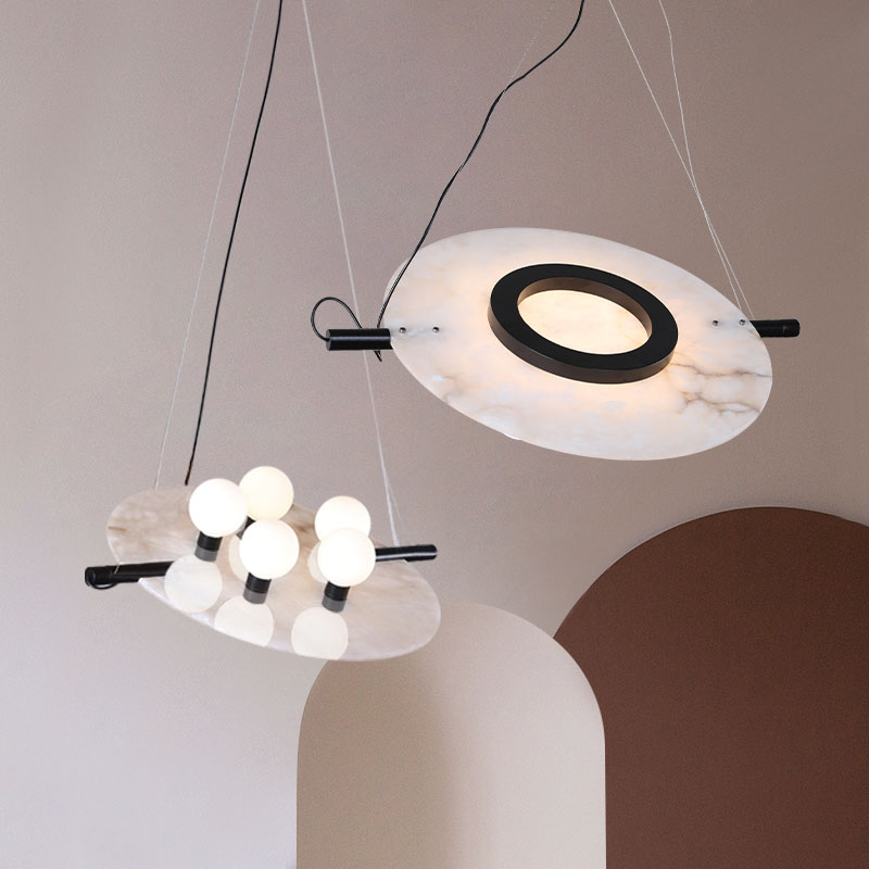 Post Modern Creative Marble Bedroom Chandelier Luxury Ceiling Light for Home Decor