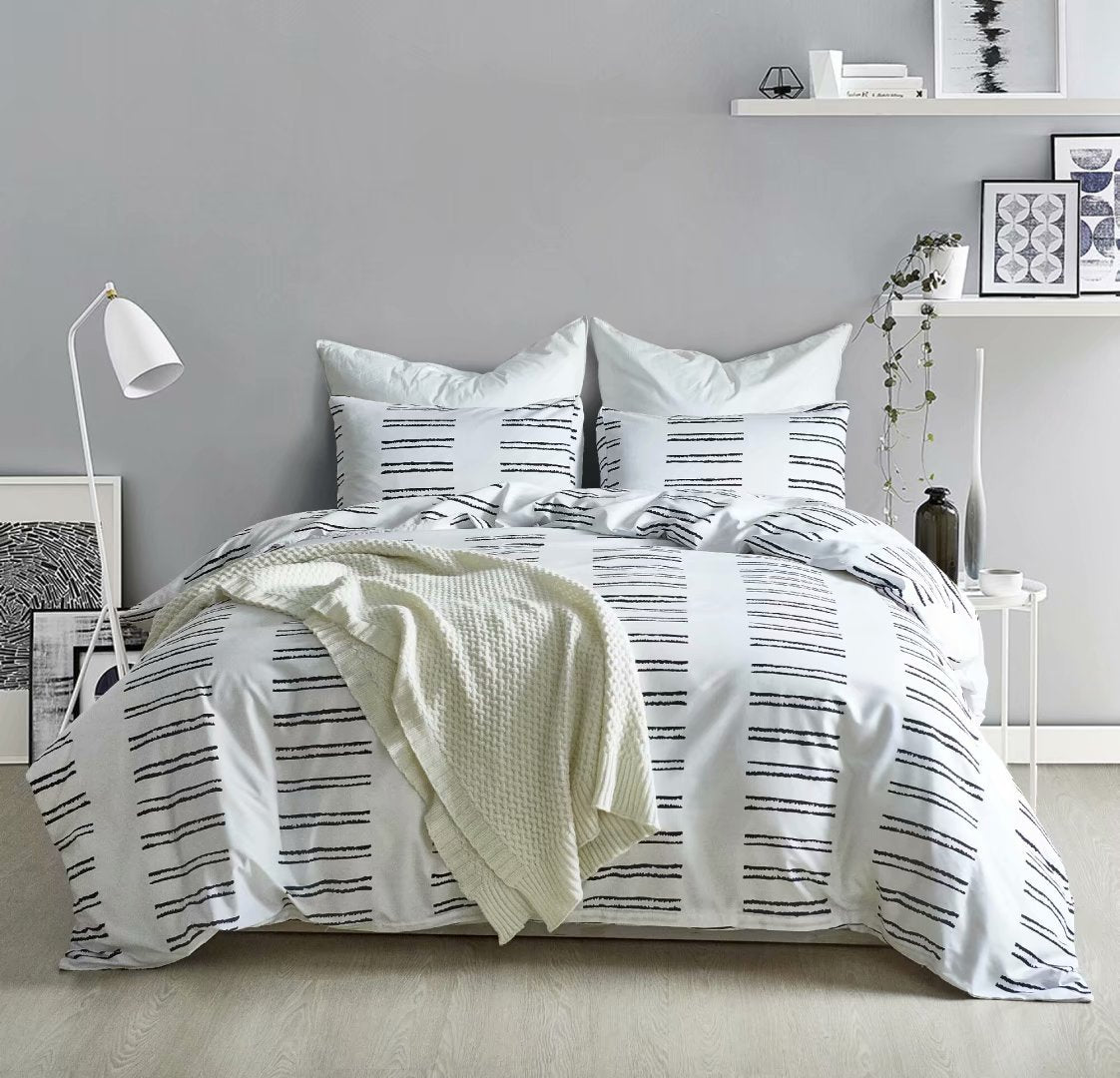 3-Piece Bedding Set Quilt Duvet Cover and Bed Sheets Soft Comforter Pillowcase Bed Set for Bedroom