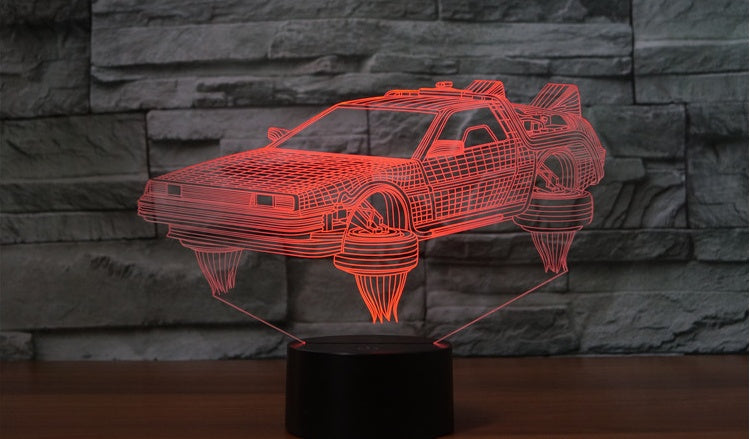 3D Sci-Fi Car Night Light LED Kids Bedroom Study Room Decorative Lamp