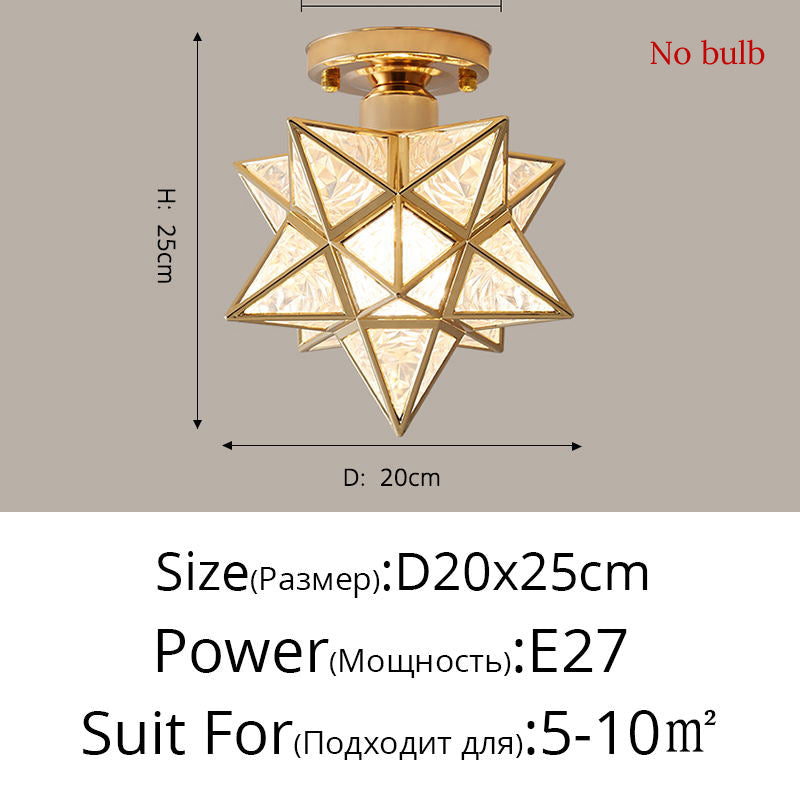 Nordic Creative Five-Star Ceiling Lamp for Modern Living Room & Bedroom