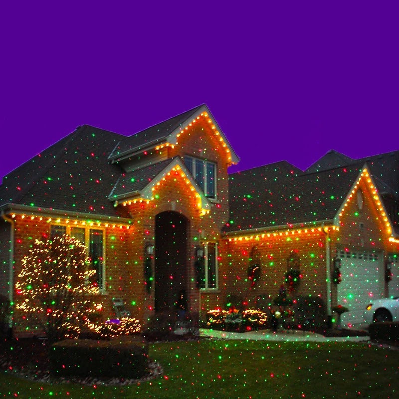 Christmas Laser Projector 8 Patterns LED Lights with Remote Control Outdoor Holiday Decoration Light Show