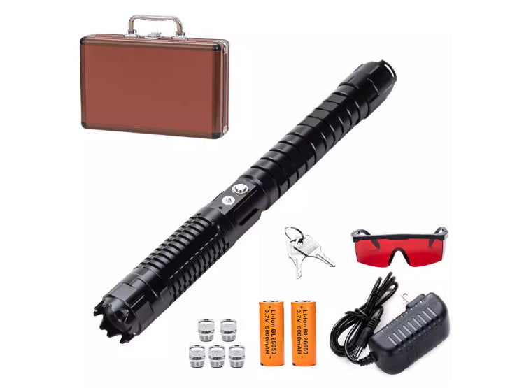 High Power Blue Laser Flashlight Outdoor Long Distance Illumination LED Torch for Camping and Emergency Use