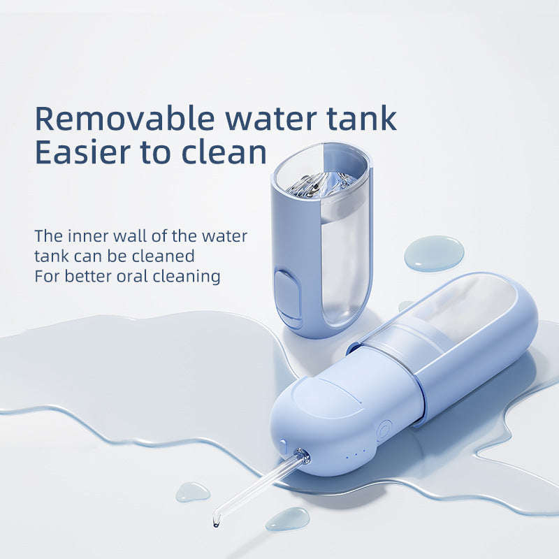 Portable Electric Dental Water Flosser with Retractable Water Tank Rechargeable Oral Irrigator for Deep Teeth Cleaning