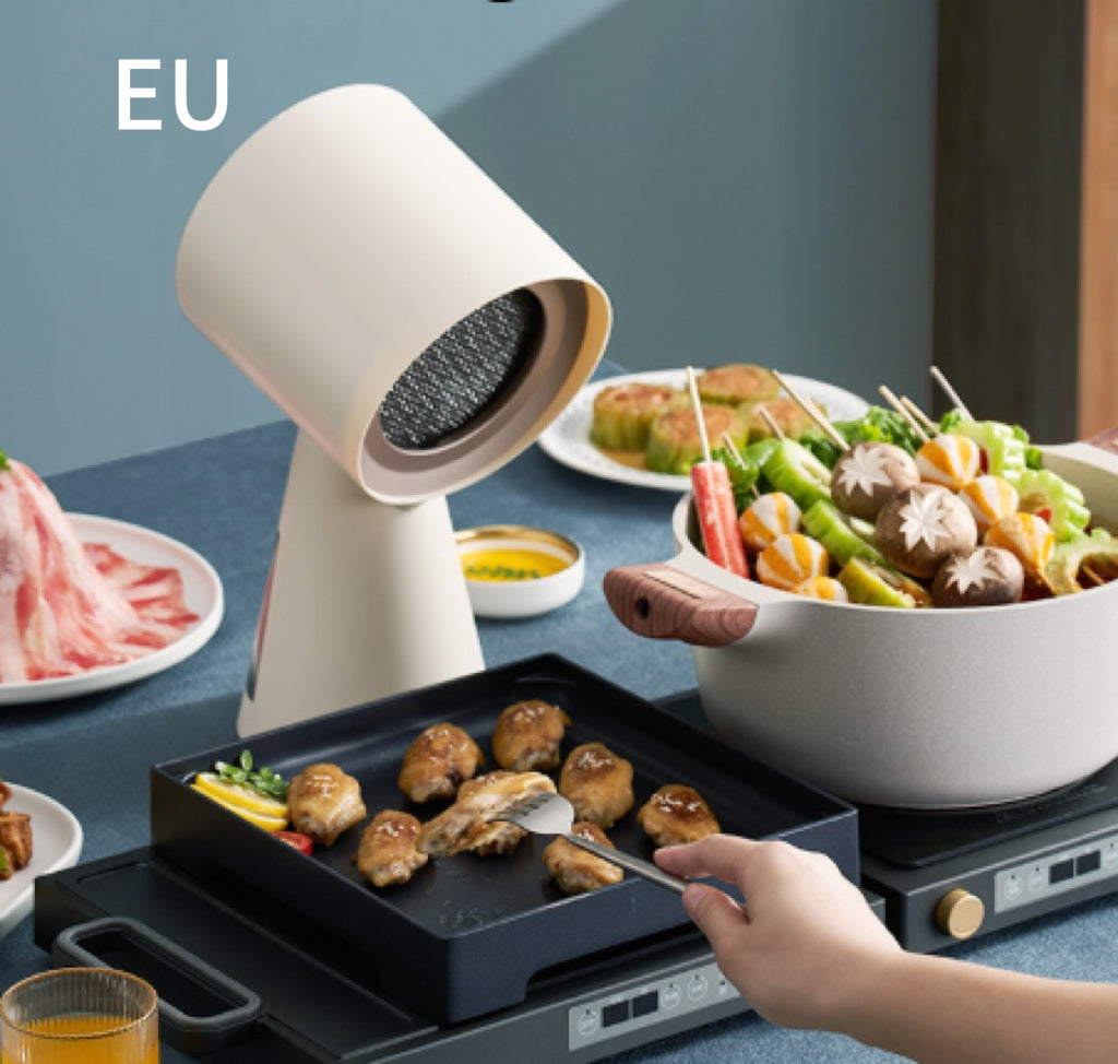 Portable Desktop Exhaust Hood – Mini BBQ & Hot Pot Smoke Extractor for Home & Travel