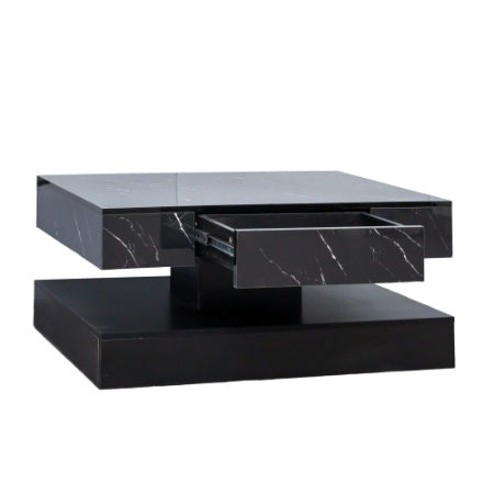 6.93 Inch LED Coffee Table Modern Living Room Furniture Large Coffee Table with LED Lights Contemporary Design