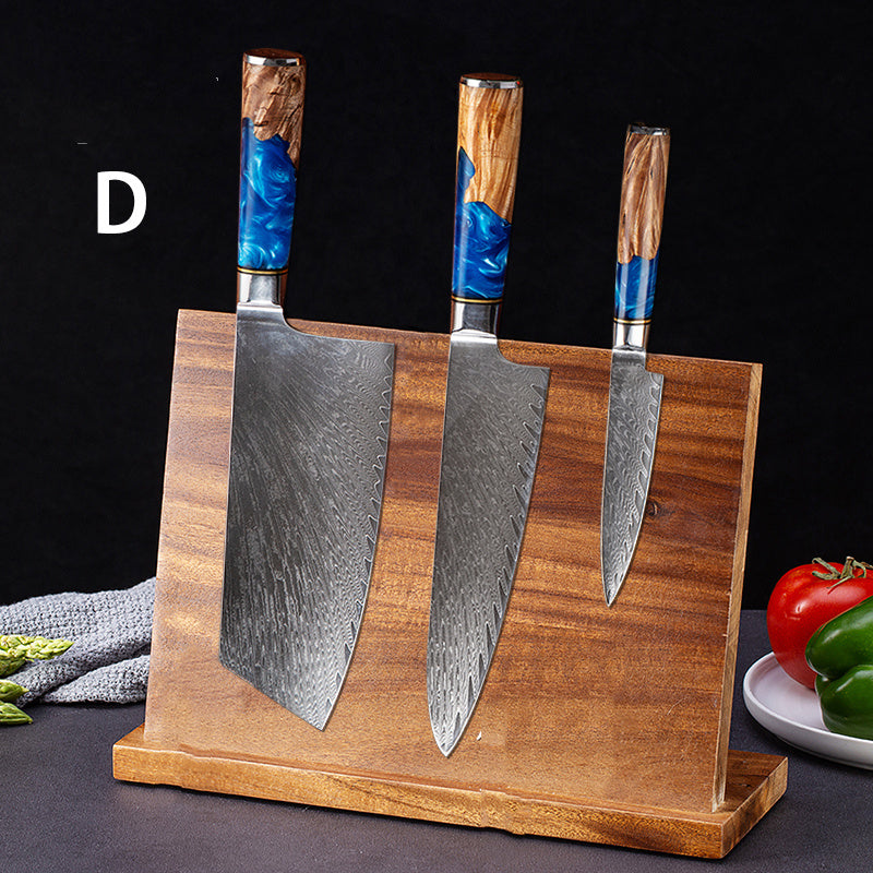 Damascus Steel Professional Kitchen Knife Set – Commercial Restaurant Chef Knives