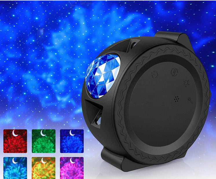 Starry Sky LED Night Light – Cute Moon Bedroom Bedside Sleeping Lamp
