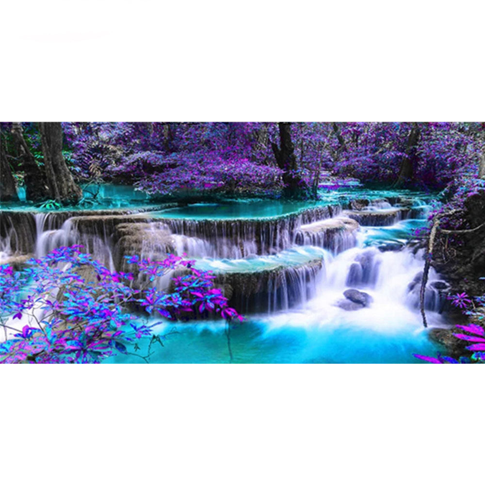 Home Diamond Painting Waterfall Mosaic Cross Stitch DIY Wall Art Kit for Living Room Bedroom Decoration
