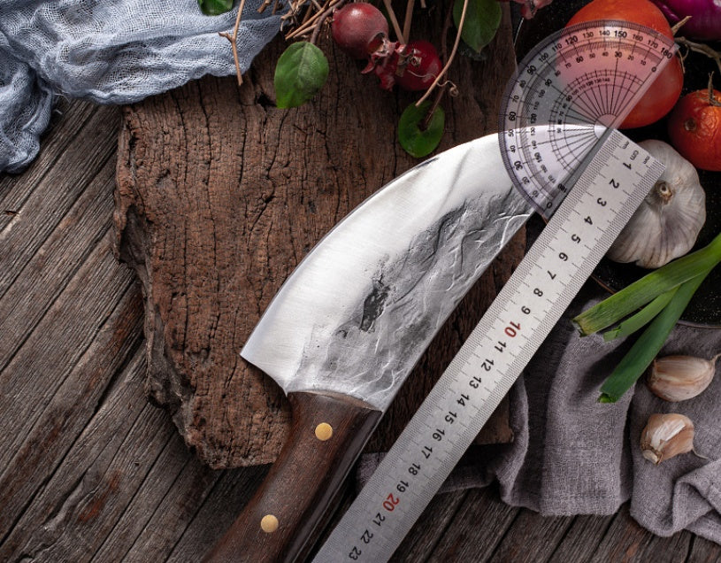 Carbon Steel Butcher Knife – Heavy Duty Meat Cutting Cleaver for Kitchen & Butchery