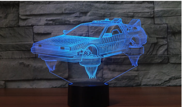 3D Sci-Fi Car Night Light LED Kids Bedroom Study Room Decorative Lamp