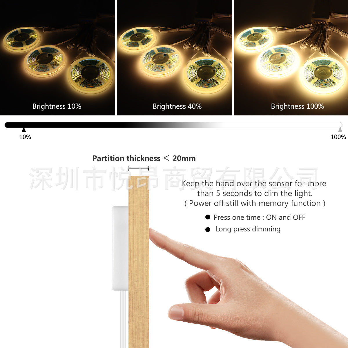 Touch Dimming Cabinet & Wardrobe Light for Wine Cabinet & Home Decor