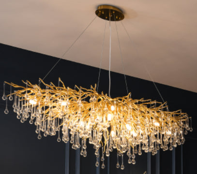 Postmodern Luxury Crystal Chandelier – Water Drop Atmosphere Lamp