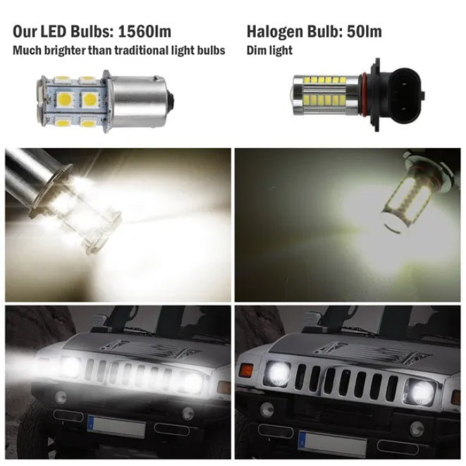 20PCS 12V Car LED Light Bulbs 4500K 14MM Aluminum Alloy Turn Signal Indicator Lamp Set