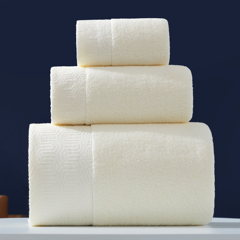 Pure Cotton Towel Set 3 Piece Soft Absorbent Hand and Bath Towels Premium Bathroom Set