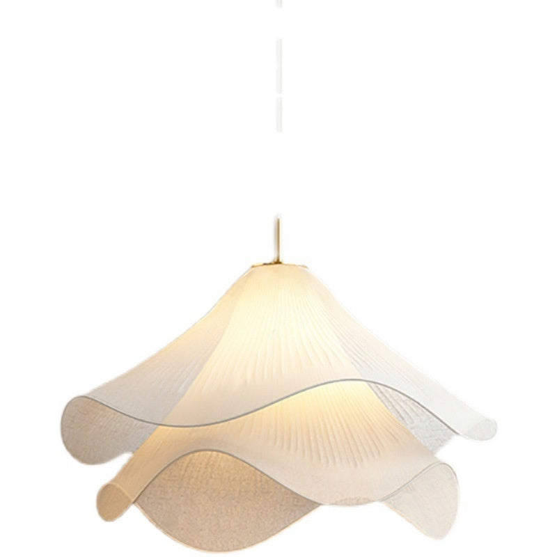 Nordic Cream Fabric Chandelier – High-End Modern Ceiling Light for Living Room, Bedroom & Dining Room