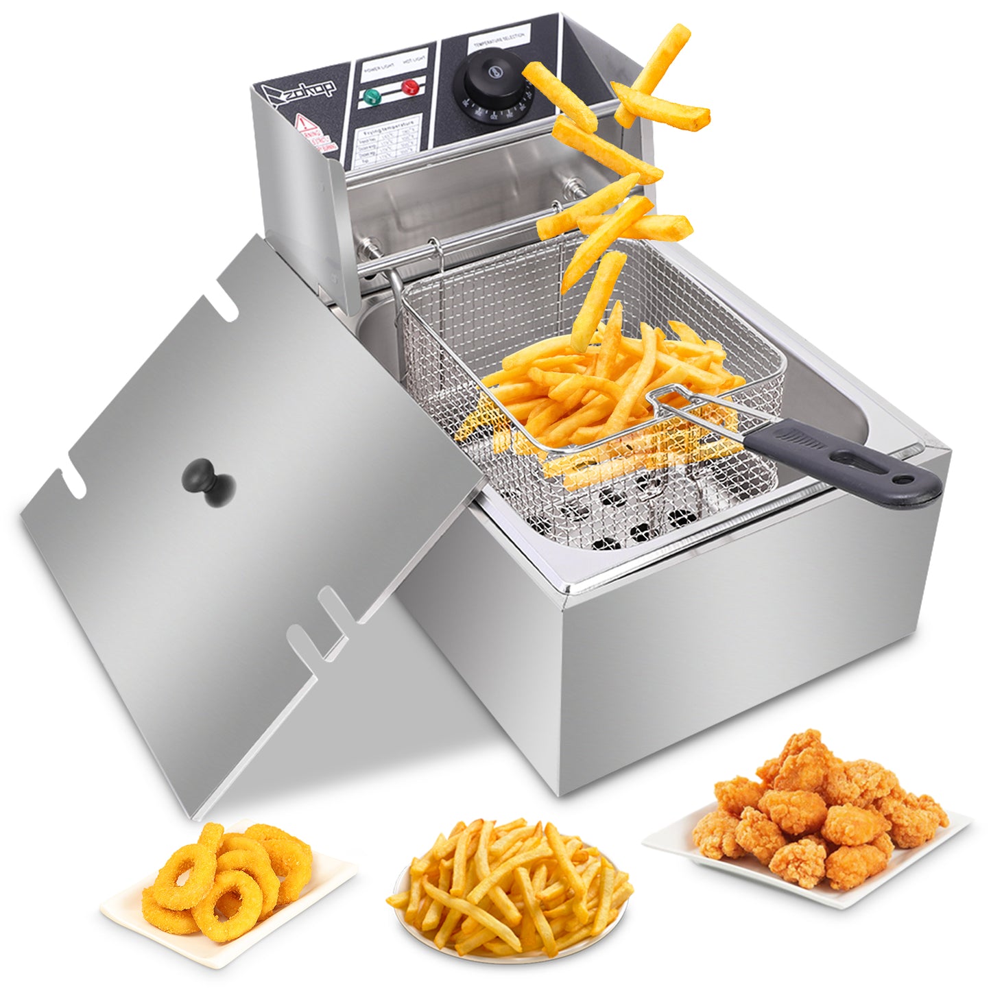 Electric Deep Fryer – Stainless Steel Single Tank Commercial Kitchen Frying Machine