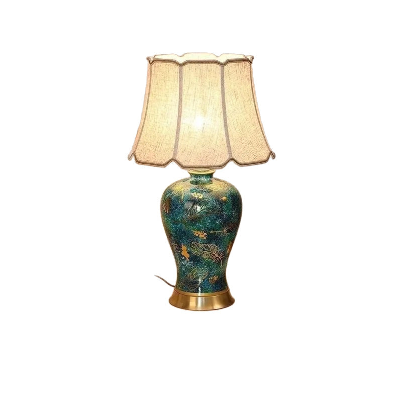 Ceramic Table Lamp for Living Room, Bedroom & Bedside Decor