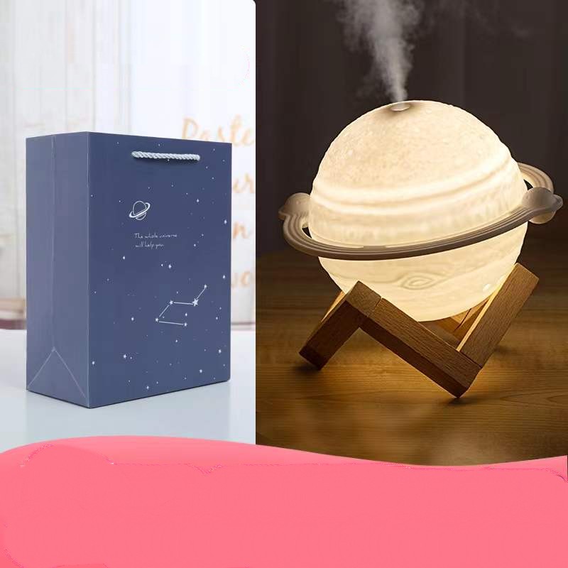 Planet Humidifier Home Silent Air Humidifier Mini Fog Volume LED Atmosphere Night Light Diffuser