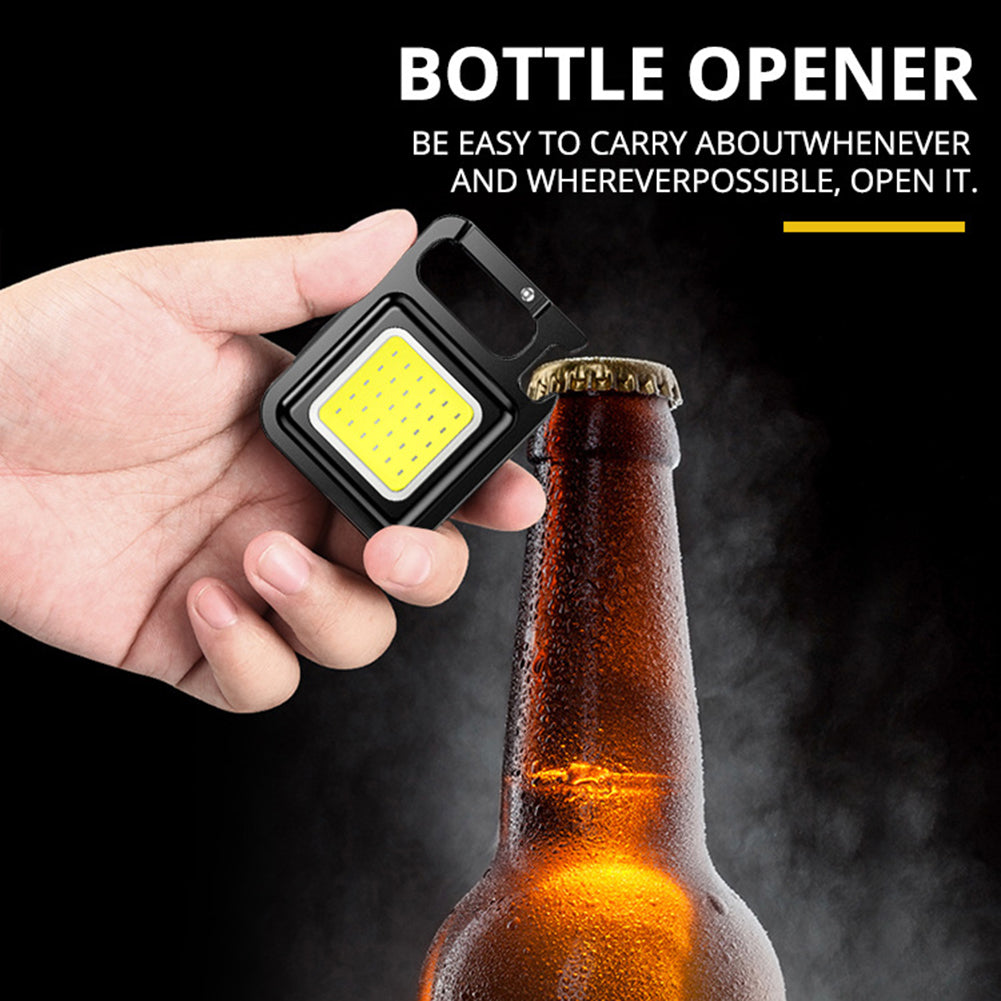 Mini Rechargeable COB Keychain Flashlight – Portable LED Work & Emergency Camping Light