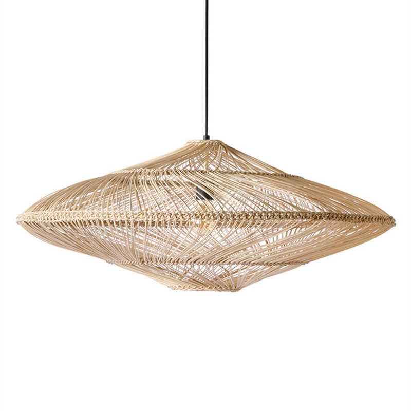 Chinese Zen Rattan Ceiling Lamp – Tea Room Hanging Light